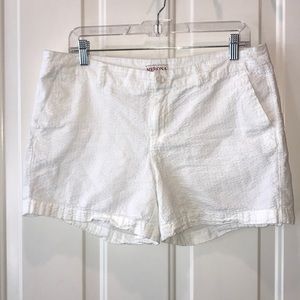 White Seersucker Shorts